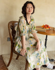 Bamboo Cotton Pajama Set or Nightdress – Green Watercolour Floral | Lian Collection