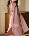 Cotton gauze loungewear slip dress