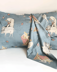 Modern City Dreams: Light Blue Silk Pillowcase | Luxury Handmade Mulberry Silk | Silk Pillowcase for hair and skin | Contemporary Bedroom - Lian