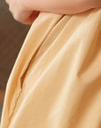 Puff sleeve cotton dress detail