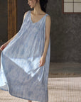 Blue cotton lounge dress