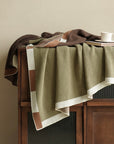 Cotton Blend Throw Blanket – Colour Block | Lian Collection