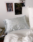 French Letter Print Mulberry Silk Pillowcase | 25 Momme