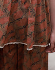 3‑Piece Bamboo Cotton Pajama Set with Robe | Rouge Bloom | Lian