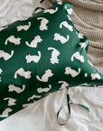 Toddlers Pillowcase Mulberry Pillow Chic Kitty Green Silk Pillow for Kid's Birthday Gift Available with Two Size for Adults and Kids - Lian