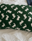 Toddlers Pillowcase Mulberry Pillow Chic Kitty Green Silk Pillow for Kid's Birthday Gift Available with Two Size for Adults and Kids - Lian