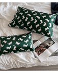 Toddlers Pillowcase Mulberry Pillow Chic Kitty Green Silk Pillow for Kid's Birthday Gift Available with Two Size for Adults and Kids - Lian