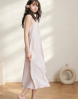 Lyocell Camisole Nightdress | Soft Pink Sleeveless Midi Dress