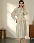 Women's TENCEL Wrap Robe | Botanical Kimono Dressing Gown | Lian Loungewear