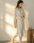 Women's TENCEL Wrap Robe | Botanical Kimono Dressing Gown | Lian Loungewear