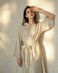 Women's TENCEL Wrap Robe | Botanical Kimono Dressing Gown | Lian Loungewear