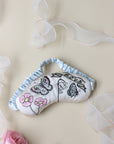 Embroidered Silk Eye Mask – Butterfly & Floral Design | Lian Collection