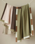 Cotton Blend Throw Blanket – Colour Block | Lian Collection