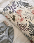 Peony Paradise Silk Pillowcase: 100% Mulberry Silk Floral Pillowcase of luxury bedding-Gift for mother's day-Hand made Silk Pillow - Lian