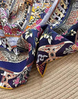 Oriental Thangka Art MulberrySilk Scarf - 85*85CM Silk Shawl - Lian