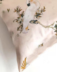 Luxury Silk Pillowcase, Minimalist Cockatoo Design, Vintage-Inspired Cottagecore Bedding, Envelope Closure, Soft & Hypoallerenic Pillow Case