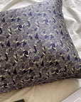100% Silk Pillowcase for Men and Women - Silver Ginkgo Leaf Motif - Soft Cooling Hypoallergenic Gift for Him Husband Anniversary Gift