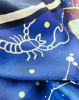 Zodiac Silk Scarves - Tarot Spiritual Gifts - Women's Silk Scarves-Gifts for Mother's day-Blue Silk Scarves - Cashmere Scarves