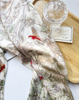 Luxury Satin Silk Pajama Set: Floral Long Sleeve Sleepwear, Christmas Party Pyjamas