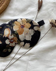 Blossom Flowers Mulberry Silk Pillowcase with Silk Eye Mask Gift Set: Luxury Silk Bedding Dark Colour Silk Pillowcase Skin and Hair Care