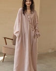 cotton bathrobe. women embroidery robe. kimono robe. silk embroidery robe.