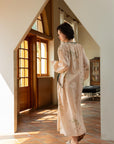 Luxury Cotton Robe for Women Christmas gift for Her All-Season Long Sleeve Lounge Robe, Winter Bathrobe for Indoor and Outdoor Wear