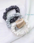 Luxury 22mm Mulberry Silk Hair Scrunchies Set – Gentle, No-Crease Hair Ties for Women – Multiple Sizes & Colors – Perfect Bridesmaids Gift