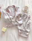 summer silk pyjamas set