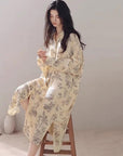 Luxurious silk pyjamas set with a charming Easter bunny design for a festive touch.