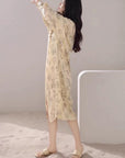 Luxurious silk pyjamas set with a charming Easter bunny design for a festive touch.