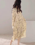 Charming long-sleeve silk pyjamas with a whimsical rabbit motif, ideal for the season.