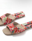 Embroidered Oriental Slippers: Handmade Open Totes Footwear, Causual House Shoes