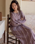 Bohemian Embroidered Cotton Gauze Loungewear Set | Two-Piece Pants or Dress Robe Style | Soft Breathable Sleepwear Home Outfit for Women