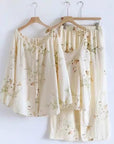 Gauze Pyjamas 3PCS Set with Camisole & Robe Sustainable Tie-Dye Loungewear Lightweight Breathable Organic Cotton Summer pyjamas