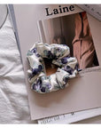 Pure Mulberry Silk Hair Scrunchies 30 Momme Silk Hair Ties Floral and Animal Patterns Gif for Hair Care Lover - Silk Hair Wrap