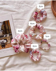 Pure Mulberry Silk Hair Scrunchies 30 Momme Silk Hair Ties Floral and Animal Patterns Gif for Hair Care Lover - Silk Hair Wrap