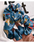 Pure Mulberry Silk Hair Scrunchies 30 Momme Silk Hair Ties Floral and Animal Patterns Gif for Hair Care Lover - Silk Hair Wrap