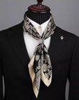 Mulberry Silk Scarf with Scarf Ring - Vintage Style Bandana