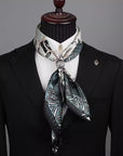 Mulberry Silk Scarf with Scarf Ring - Vintage Style Bandana
