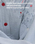 Gauze Cotton Pajama Set: Hand-Embroidered Loungewear - Eco-friendly Cotton Sleep Collection