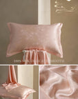 Luxury Jacquard Silk Pillowcase 30 Momme Mulberry Silk Oriental Elegance Hypoallergenic Pillows Modern Comfort Twin Pack of Pillow Cases