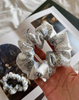 Pure Mulberry Silk Hair Scrunchies 30 Momme Silk Hair Ties Floral and Animal Patterns Gif for Hair Care Lover - Silk Hair Wrap