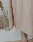 Hand-Embroidered Gauze Cotton Kimono Robe: Lightweight Summer Lounge Wear