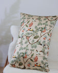 Luxury Pure Mulberry Silk Pillowcase with Floral Bird Pattern Anti-Aging Beauty Sleep Pillowcase for Hair and Skin Care Gift for Her