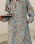 Cotton Gauze Pajama Set: Lightweight Button-Up Loungewear, Cotton Sleepwear