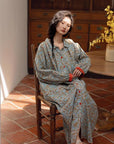Cotton Gauze Pajama Set: Lightweight Button-Up Loungewear, Cotton Sleepwear