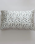 Hidden zipper detail on silk pillowcase, luxury bedding texture