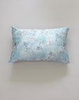 6A Grade 22 Momme Mulberry Silk Pillowcase – Sky Blue Chinese Hand-Fan and Ink Landscape Design, Hair and Skin Friendly Gift for Summer