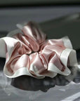 25 Momme Pure Silk Hair Scrunchies | Duo-Tone Satin Elastic Hair Ties | Soft & Gentle | Stocking Stuffer | 3 for 10% Off | Gift for Her