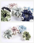 25 Momme Pure Silk Hair Scrunchies | Duo-Tone Satin Elastic Hair Ties | Soft & Gentle | Stocking Stuffer | 3 for 10% Off | Gift for Her